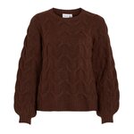 Vila Pull  Femme Vila Ella. Coloris disponibles : Marron