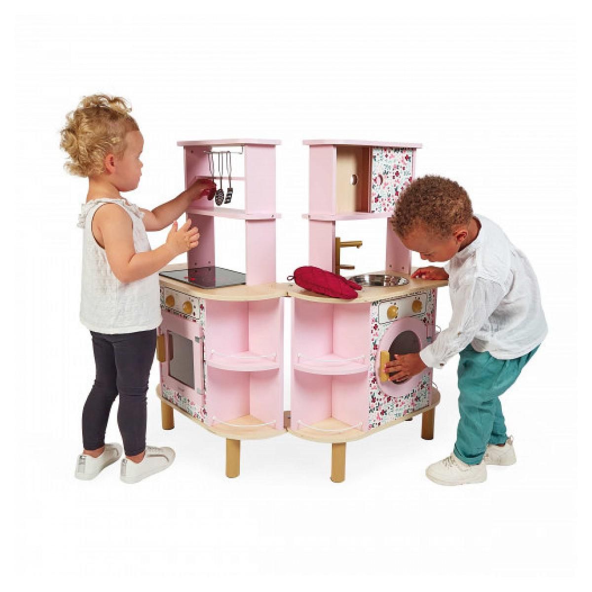 Juratoys-Janod Cuisine en Bois Twist avec Accessoires Éducatifs pour Enfants