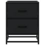 Voir la diapositive 5 : VIDAXL Tables de chevet 2 pcs noir 40x31x50 cm bois d'ingenierie