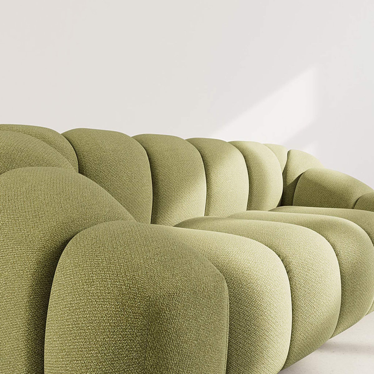 LISA DESIGN Ava - canapé 3 places en velours texturé