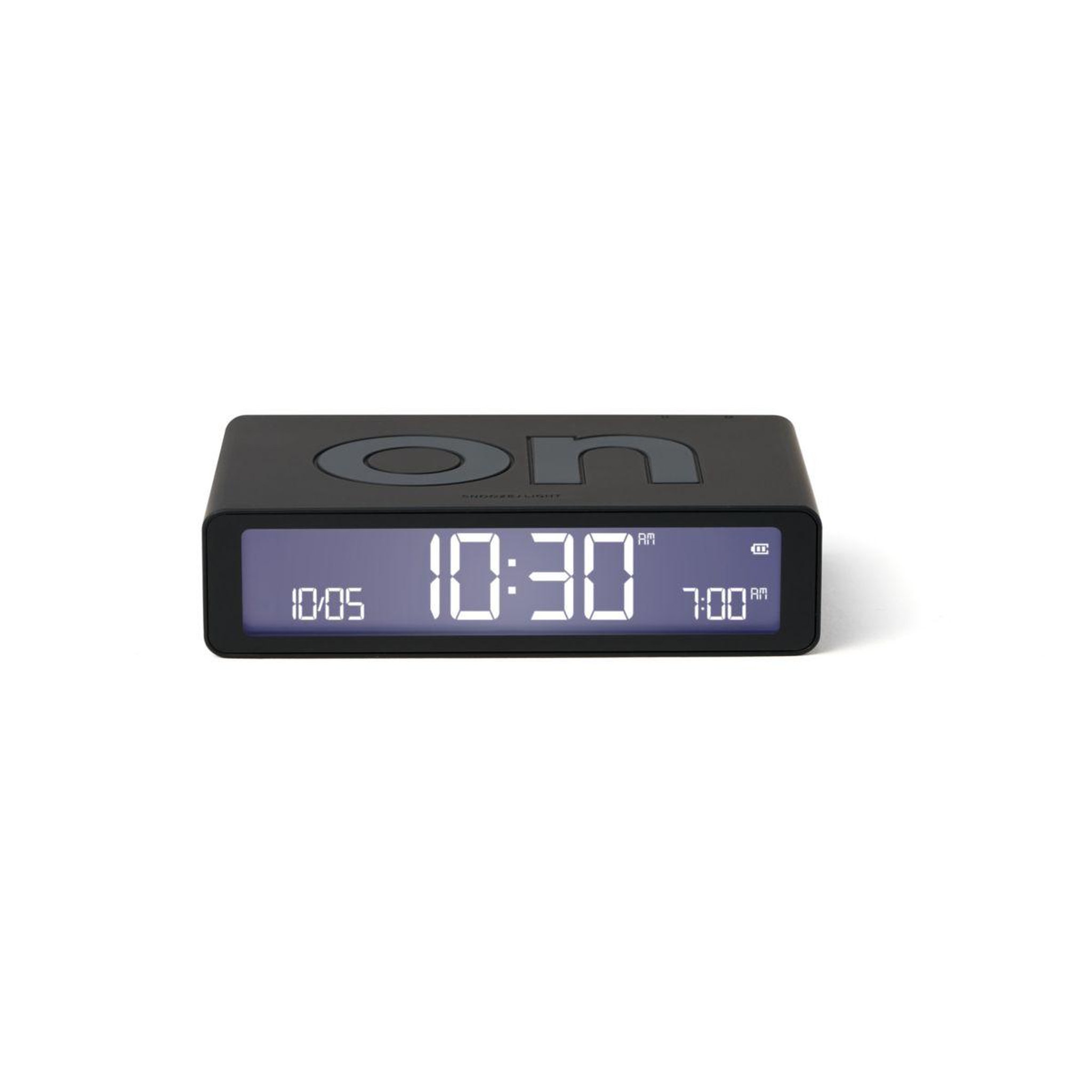 LEXON Réveil Flip Classic Rechargeable en USB-C Noir