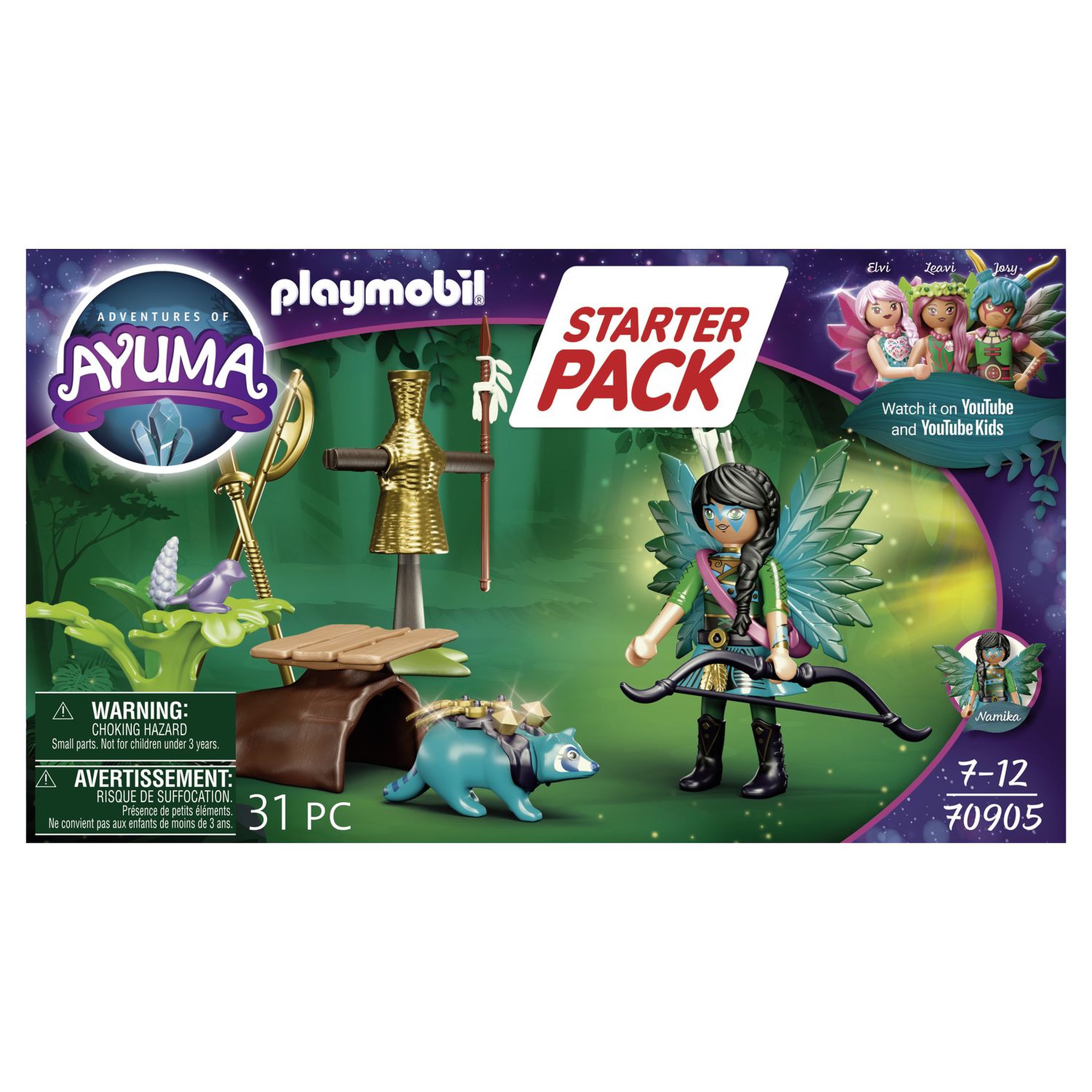Voir la diapositive 2 : PLAYMOBIL 70905 - Adventure of Ayuma - Starter Pack Knight Fairy raton laveur 
