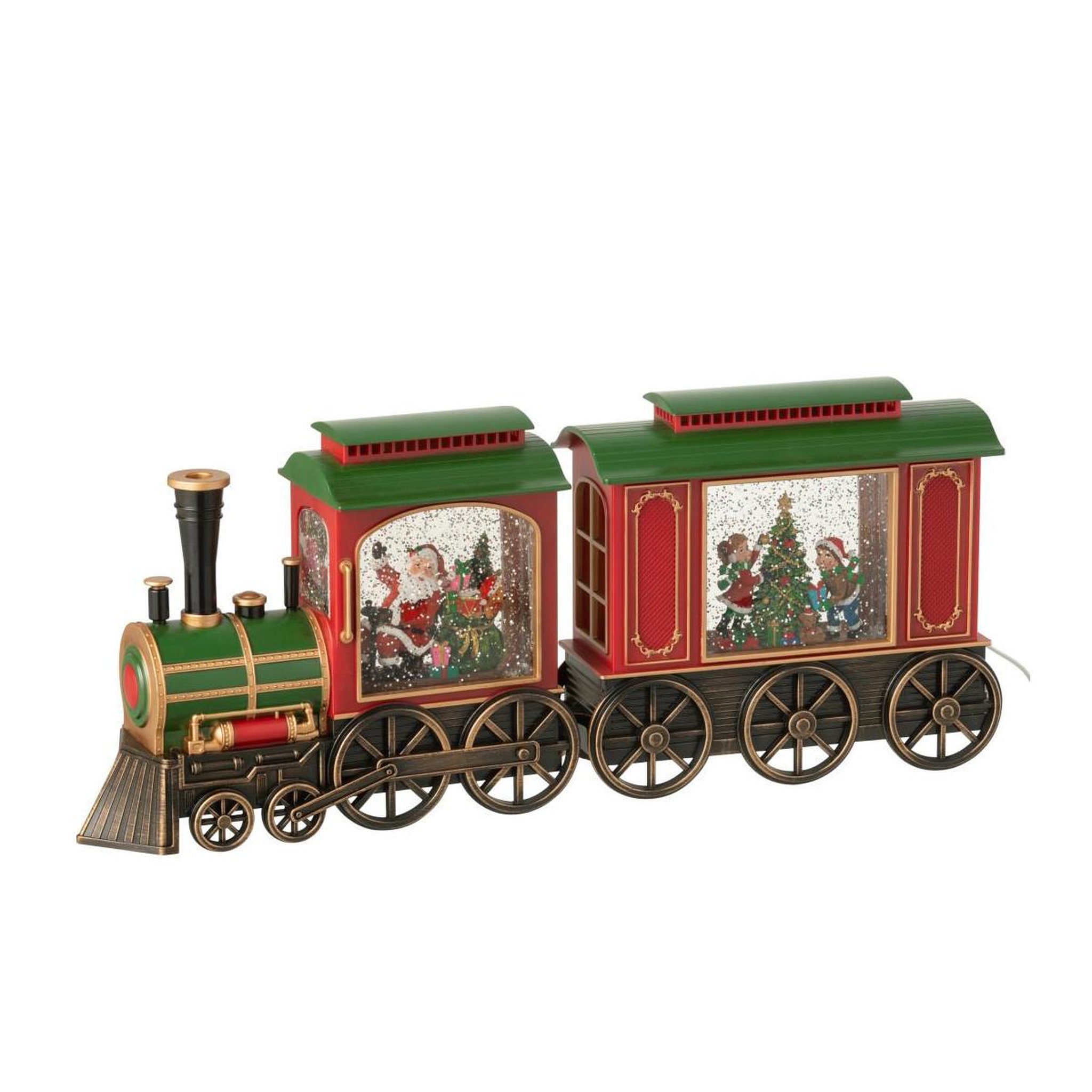 Voir la diapositive 2 : J-LINE Train musique à led  père-noël  47cm multicolore