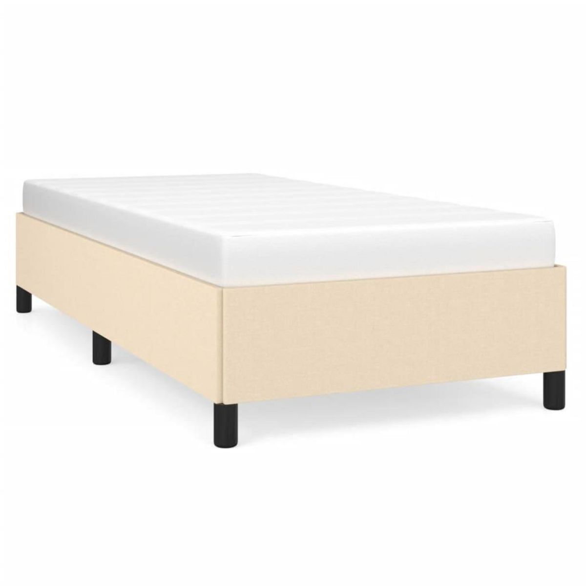 VIDAXL Cadre de lit sans matelas creme 90x190 cm tissu