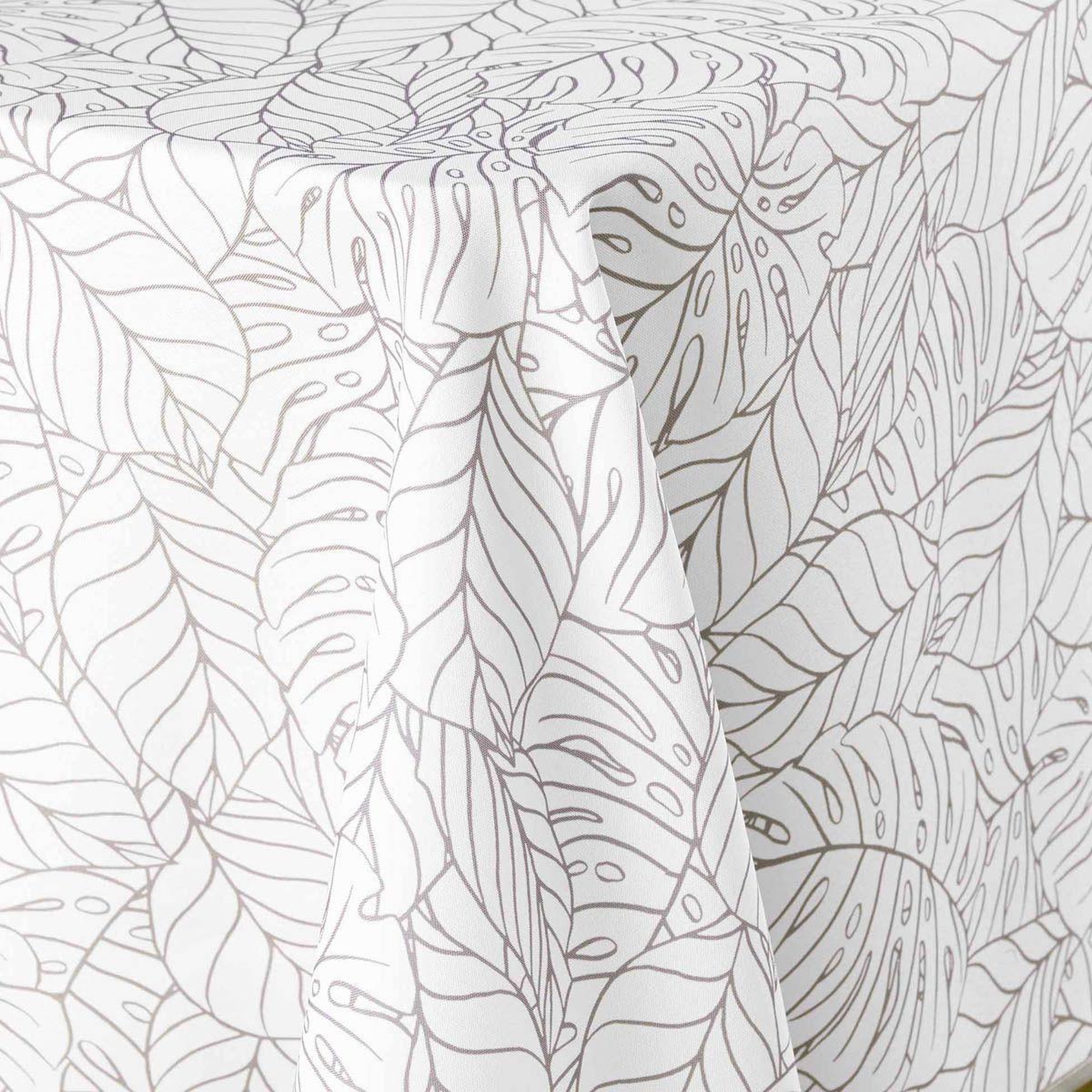 Voir la diapositive 2 : Douceur d'Intérieur Nappe imprimé  solea  150x240cm blanc