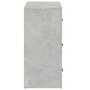 Voir la diapositive 5 : VIDAXL Buffet Gris beton 80x33x70 cm Bois d'ingenierie
