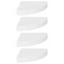 Voir la diapositive 2 : VIDAXL Etageres d'angle flottantes 4 pcs blanc 25x25x3,8 cm MDF