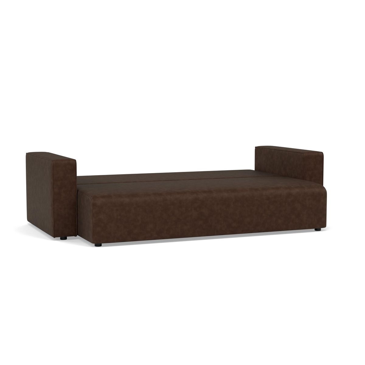 BEST MOBILIER Topaze - canapé droit 3 places convertible avec coffre en simili