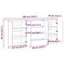 Voir la diapositive 6 : VIDAXL Armoires laterales 3 pcs Bois de pin massif