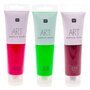 RICO DESIGN 3 tubes de peinture acrylique 100 ml - vert feuille-rouille-magenta