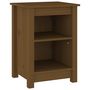 Voir la diapositive 2 : VIDAXL Table de chevet Marron miel 40x35x55 cm Bois de pin solide