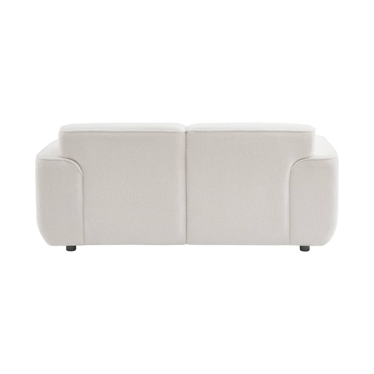 SWEEEK Canapé 2 places. tissu bouclette. 2 coussins déhoussables. Wallas  L 178 x P 97.5 x H 73cm