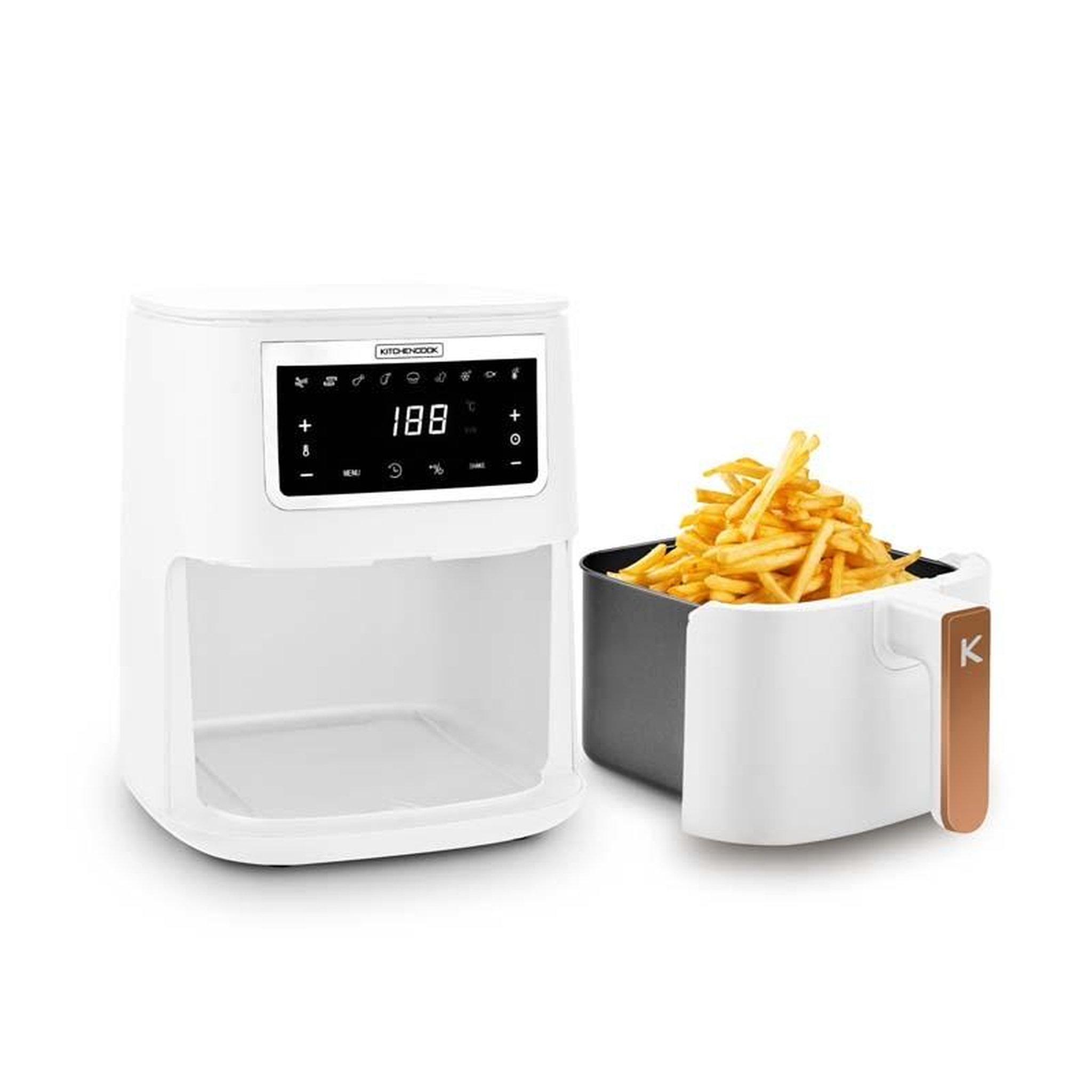 Voir la diapositive 3 : KITCHENCOOK Kitchencook - Airmed4 - Blanc - Friteuse Sans Huile - 4 L - 1400 W