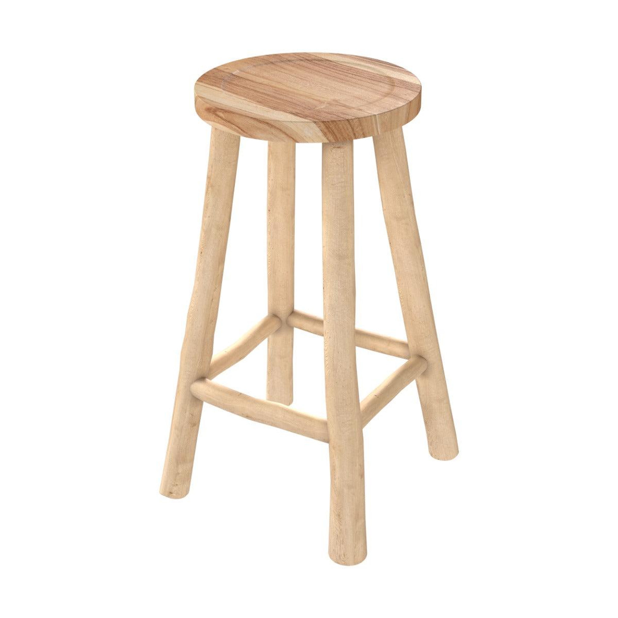 MAISON PAVANE Tabouret pour îlot central 67 cm en teck-ika
