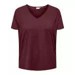  T-shirt Bordeaux Femme Only Carmakoma Tape Top. Coloris disponibles : Violet
