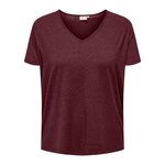  T-shirt Bordeaux Femme Only Carmakoma Tape Top. Coloris disponibles : Violet