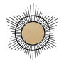 Voir la diapositive 2 : Paris Prix Miroir Mural Design en Rotin  Aina  52cm Noir
