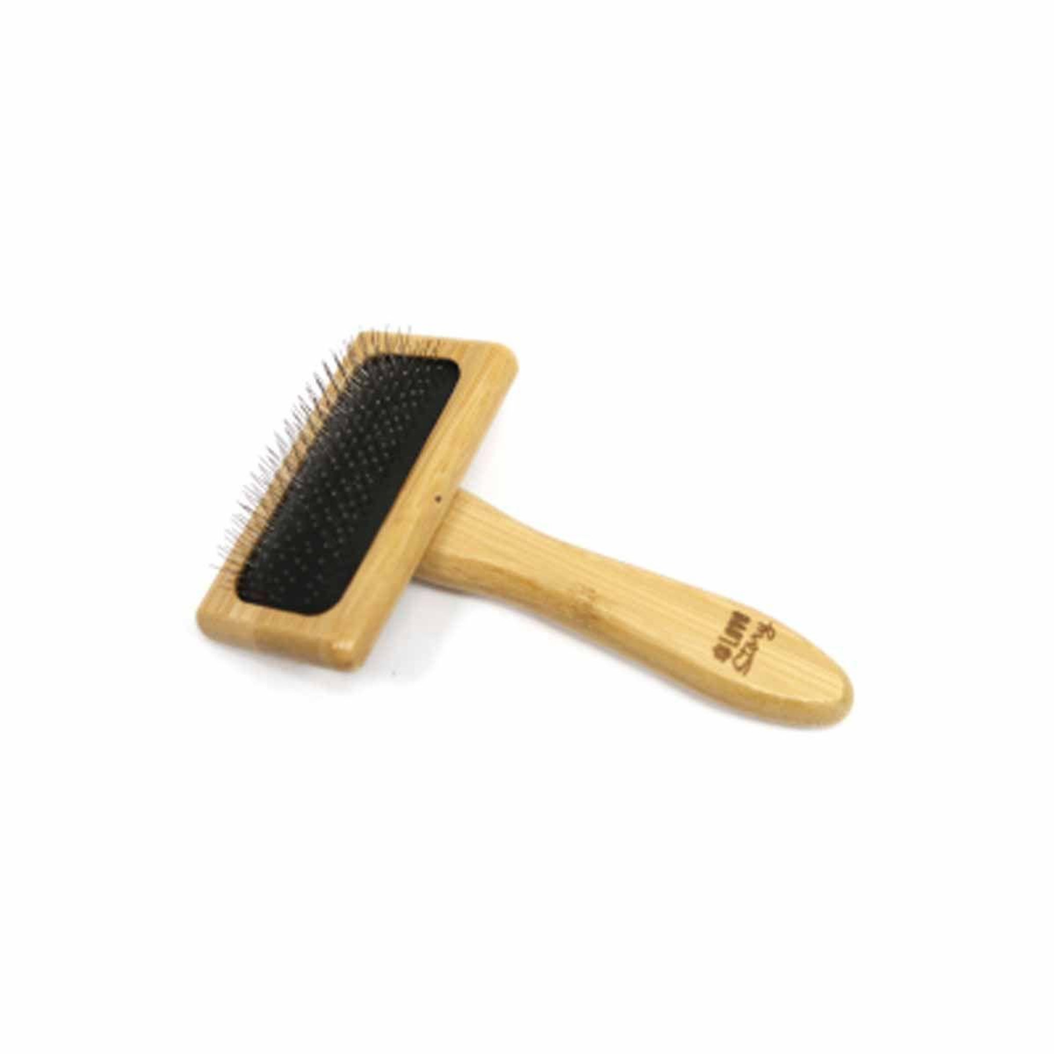 HOMEA Brosse de toilettage  bambou  15cm naturel