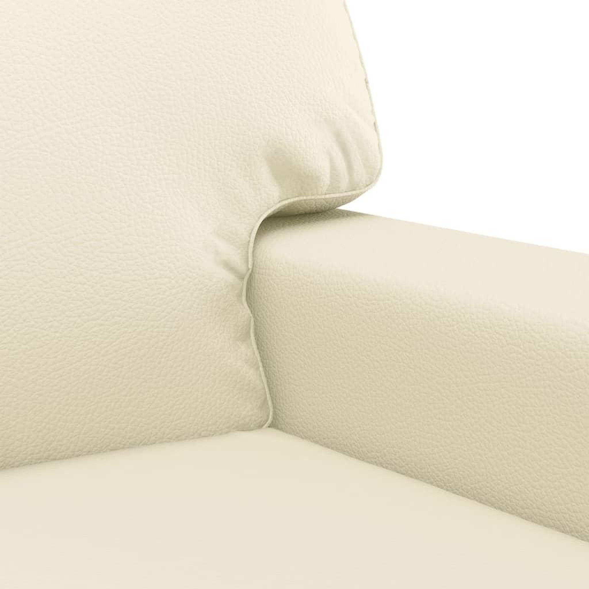 Voir la diapositive 5 : VIDAXL Ensemble de canapes 2 pcs creme similicuir