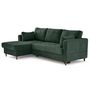 Voir la diapositive 4 : LISA DESIGN Anna - canapé d'angle gauche 4 places convertible avec coffre en velours texturé