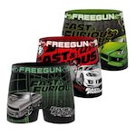 FREEGUN Lot de 3 boxers enfant Fast and furious. Coloris disponibles : Vert
