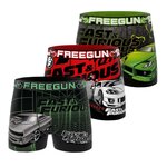 FREEGUN Lot de 3 boxers enfant Fast and furious. Coloris disponibles : Vert