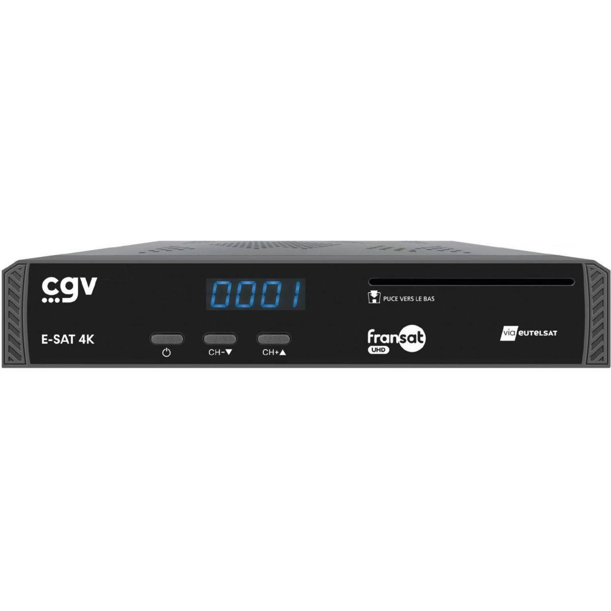 CGV Décodeur satellite enregistreur satellite E-SAT UHD 4K