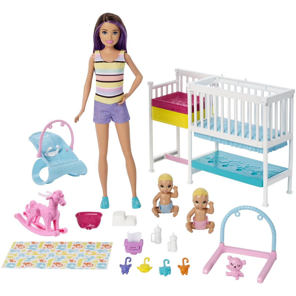 BARBIE COFFRET LA CHAMBRE DE POUPÉE, POUPÉE MANNEQUIN, UN LIT, UNE