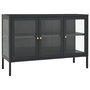 Voir la diapositive 2 : VIDAXL Buffet Anthracite 105x35x70 cm Acier et verre