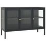 Voir la diapositive 2 : VIDAXL Buffet Anthracite 105x35x70 cm Acier et verre
