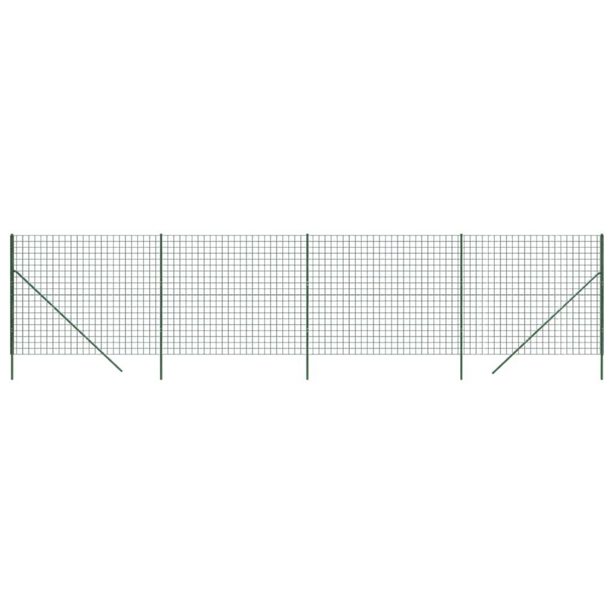 VIDAXL Cloture en treillis metallique vert 1,4x10 m acier galvanise