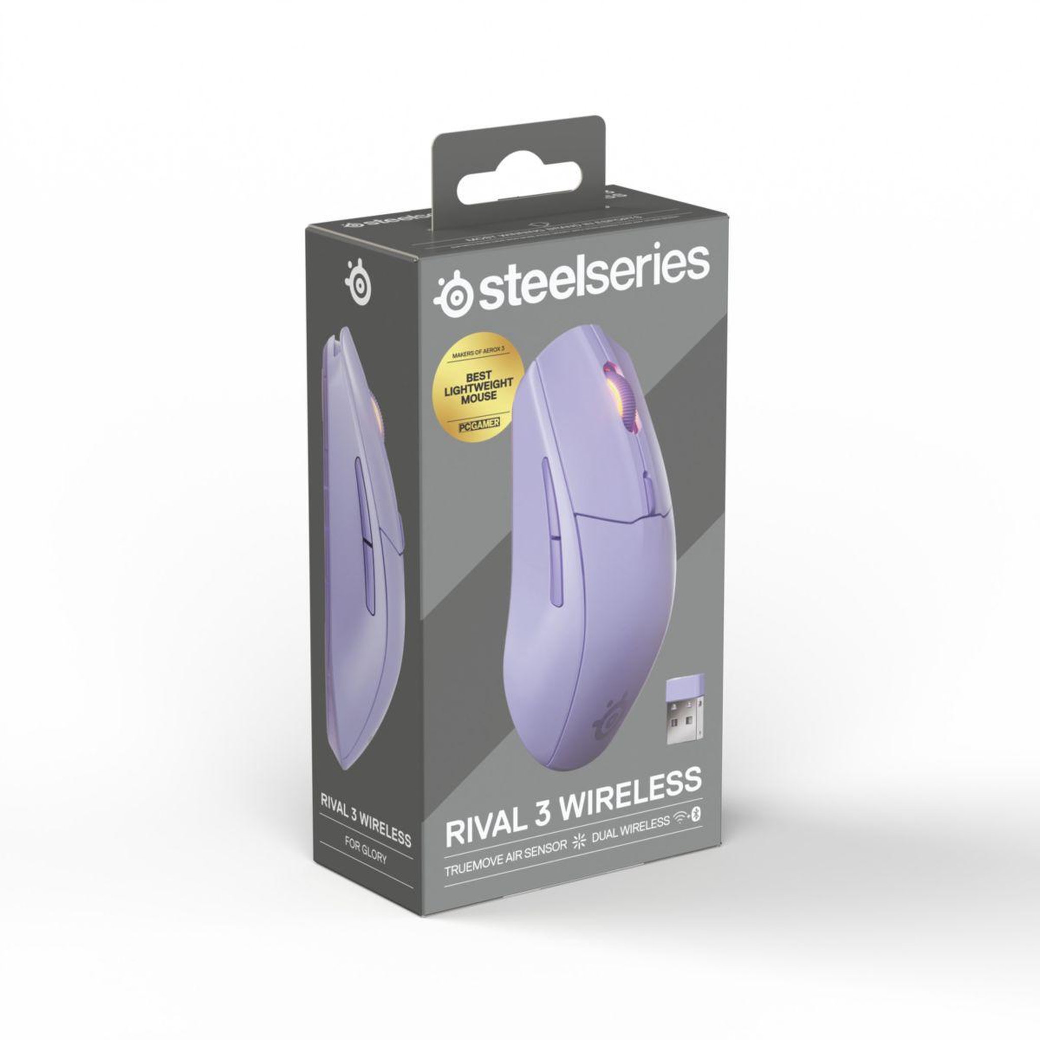 Voir la diapositive 2 : STEEL SERIES Souris gamer sans fil rival 3 wl gen 2 lavande