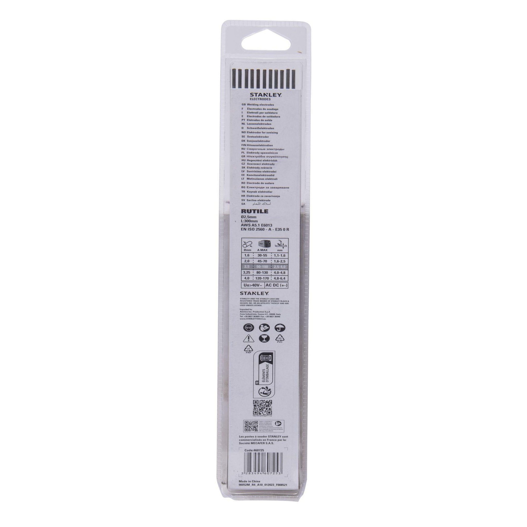 Voir la diapositive 2 : Stanley Électrode 2,5 x 300mm stanley  11 pcs