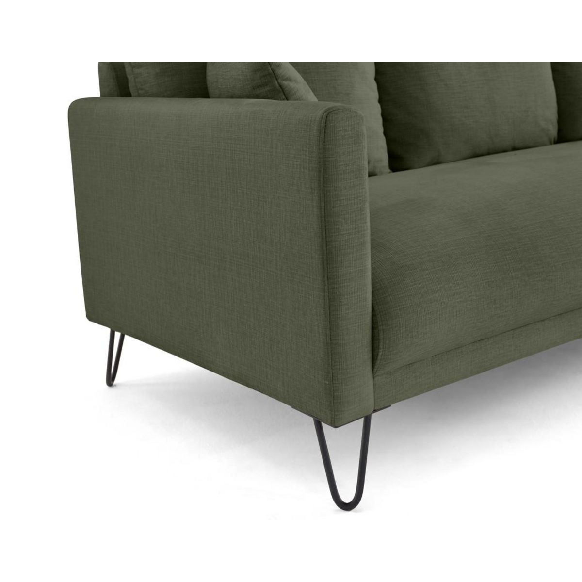 LISA DESIGN Ostrava - canapé droit 2 places en velours pieds en épingle