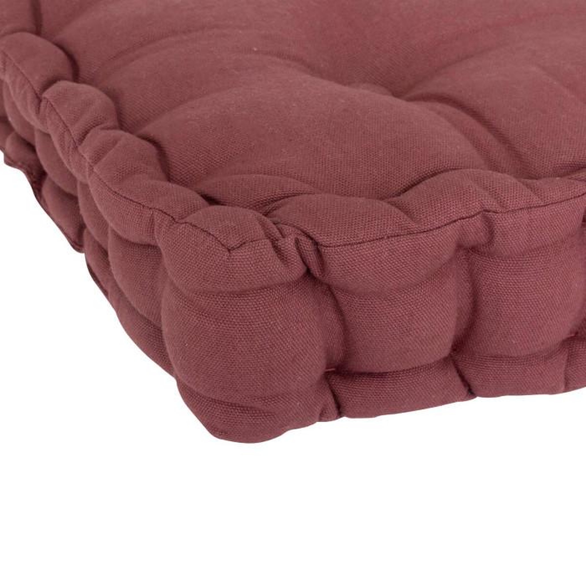 Voir la diapositive 3 : ATMOSPHERA Coussin de Sol  Dorian  40x40cm Prune