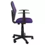 IDIMEX Chaise de bureau pour enfant STUDIO fauteuil pivotant réglable en hauteur avec accoudoirs, revêtement mesh violet