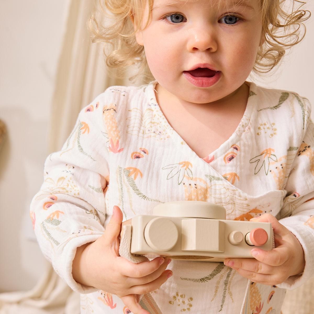 Petit Béguin Gilet bébé en gaze de coton Sierra