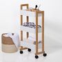 Voir la diapositive 3 : ATMOSPHERA Desserte roulettes 3 niveaux blanc Natureo
