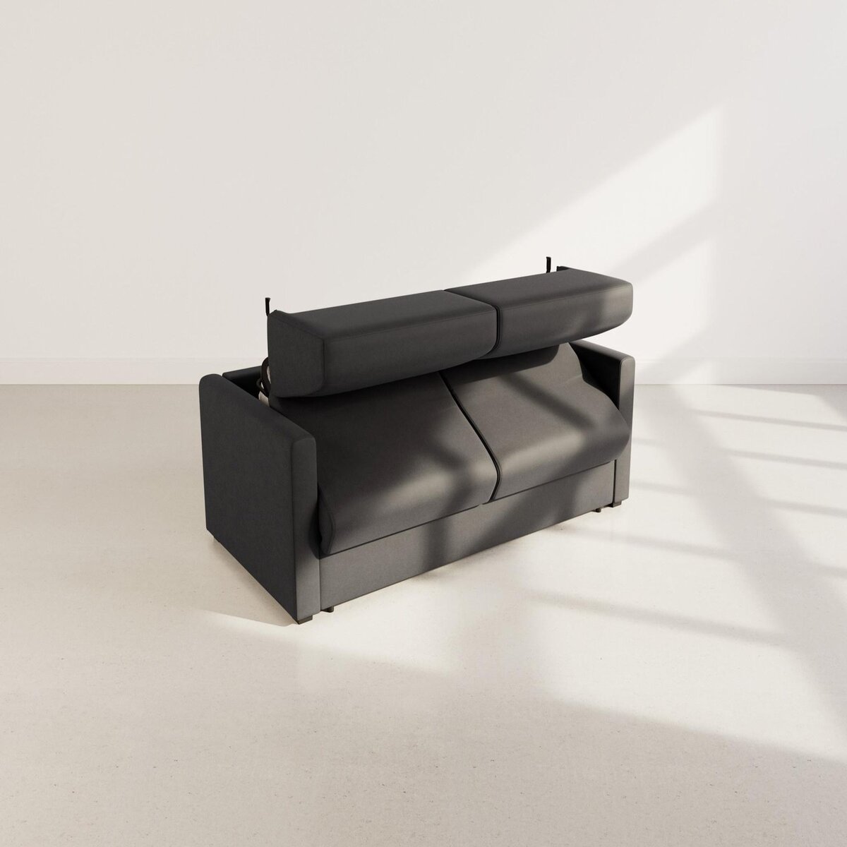 BEST MOBILIER Julia - canapé 3 places convertible express couchage quotidien 140 cm matelas 18 cm en tissu