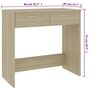 Voir la diapositive 6 : VIDAXL Bureau Chene Sonoma 80x40x75 cm Agglomere