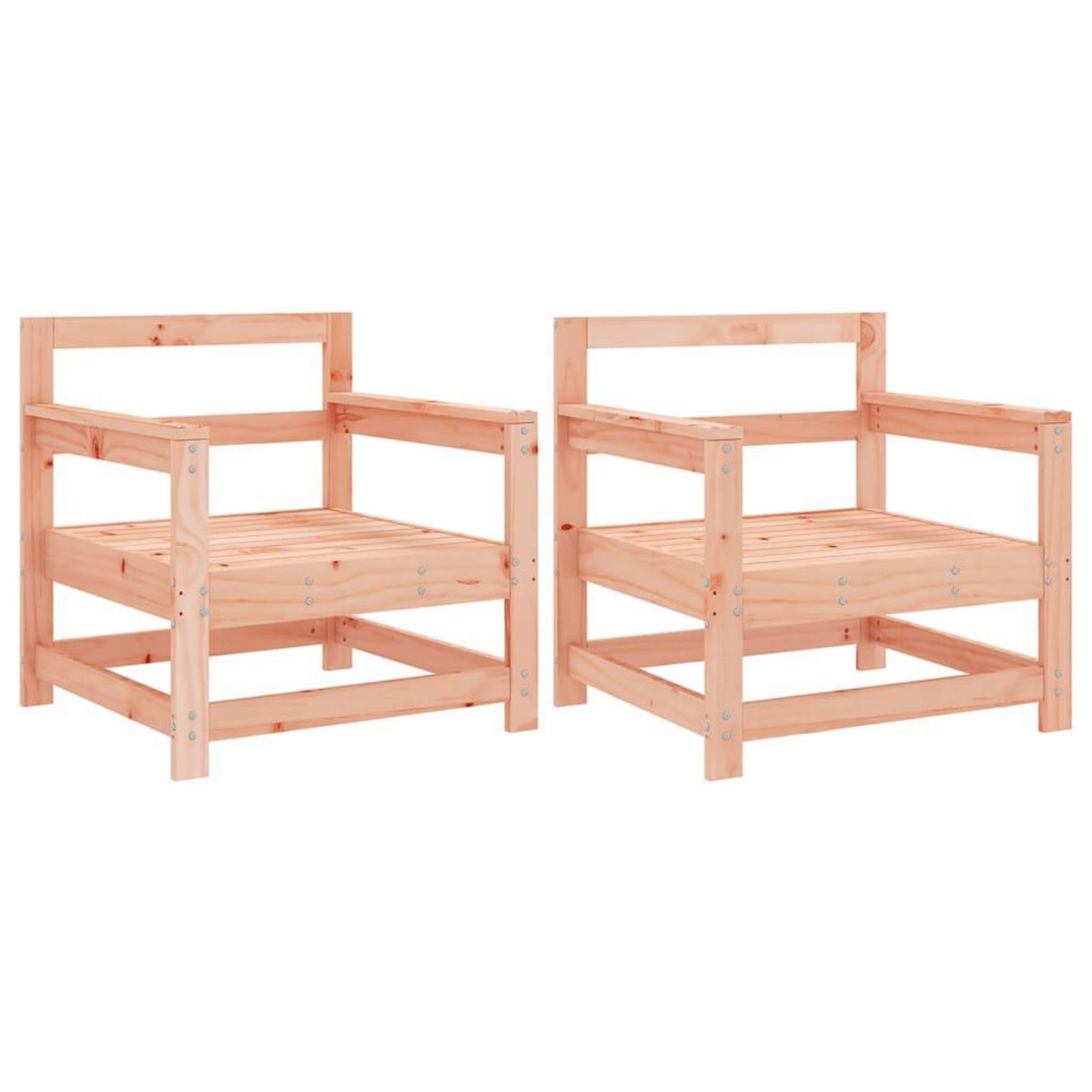 VIDAXL Chaises de jardin lot de 2 cm bois massif douglas