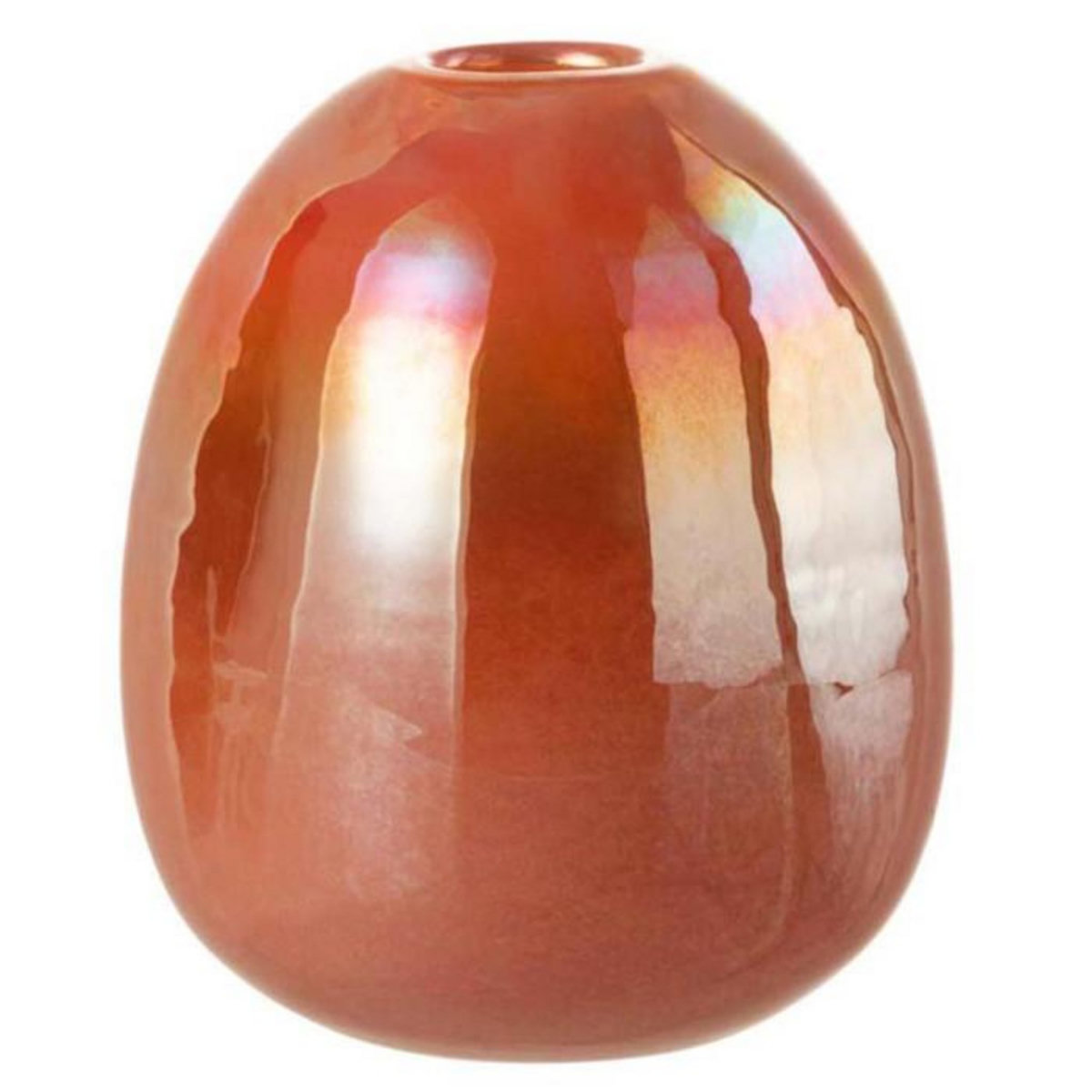 Paris Prix Vase Design  Boule Verre  17cm Rouge