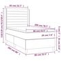 Voir la diapositive 6 : VIDAXL Sommier a lattes de lit avec matelas Gris clair 80x200 cm Tissu