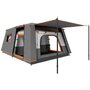 Voir la diapositive 1 : OUTSUNNY Tente de camping familiale 4-5 personnes - portes, fenêtres, sac de transport inclus - dim. 4,3 x 3 x 1,95 m - gris
