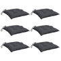 Voir la diapositive 3 : VIDAXL Coussins de chaise lot de 6 anthracite 40x40x7 cm