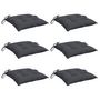 Voir la diapositive 3 : VIDAXL Coussins de chaise lot de 6 anthracite 40x40x7 cm