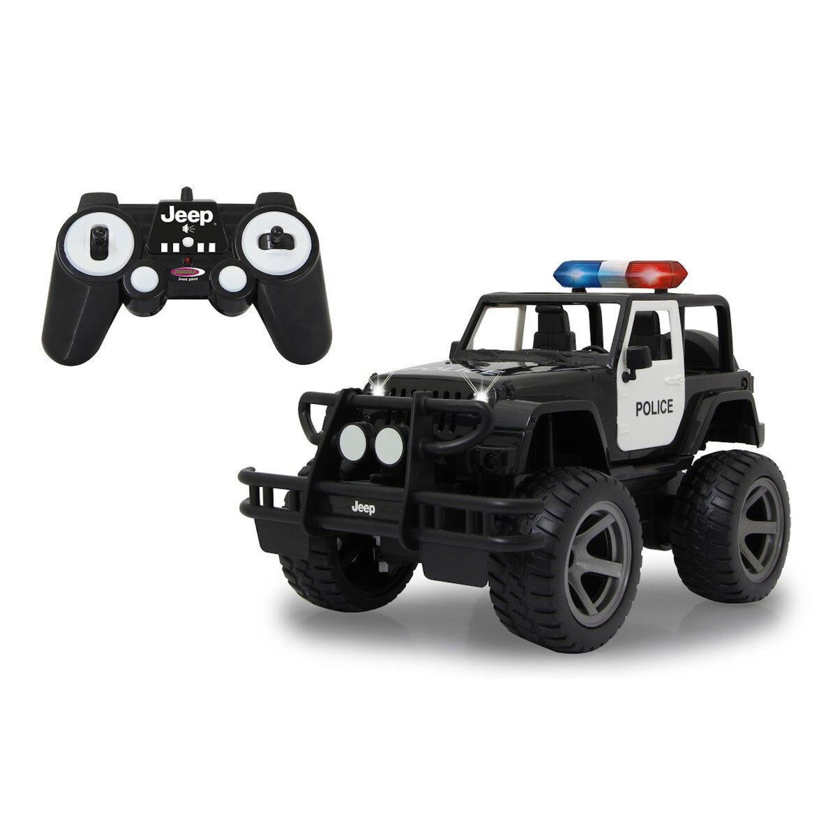 Jamara Voiture télécommandée Jeep Wrangler Police 1:14 2,4GHz