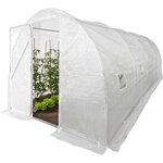 Habitat et Jardin Serre tunelle de jardin avec porte 6 x 3 m  Mimosa  - 18 m² - 180g - Blanc