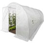 Voir la diapositive 1 : Habitat et Jardin Serre tunelle de jardin avec porte 6 x 3 m  Mimosa  - 18 m² - 180g - Blanc
