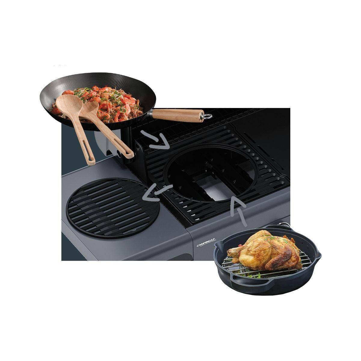 CAMPINGAZ Barbecue gaz SELECT 3 LX PLUS noir 3 brûleurs sur chariot, 62.5x40 cm